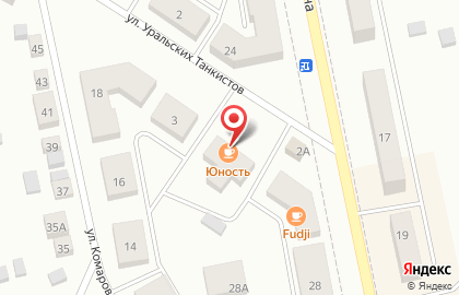 Салон красоты Fortuna на улице Уральских Танкистов на карте