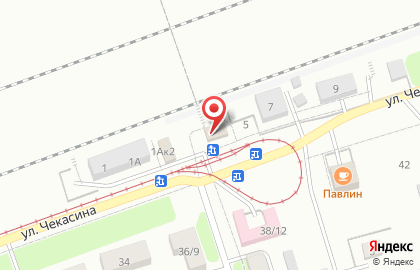 Продуктовый магазин Наш на улице Чекасина на карте