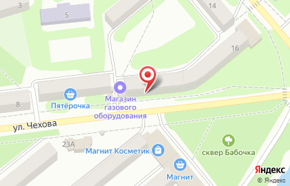 Евростиль на улице Чехова на карте
