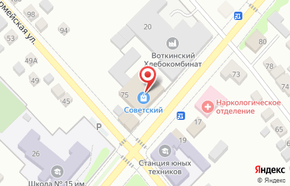 Супермаркет Магнит в Ижевске на карте