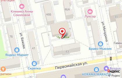 ЮТ+ на улице Бажова на карте