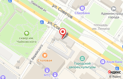 Крайинвестбанк на улице Советов на карте