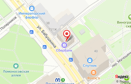 Коммерческий банк Юнистрим банк на улице Бабушкина на карте