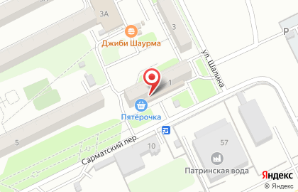 Супермаркет Пятёрочка в Оренбурге на карте