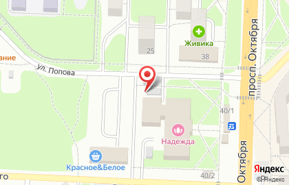 Иваново-текстиль на проспекте Октября на карте