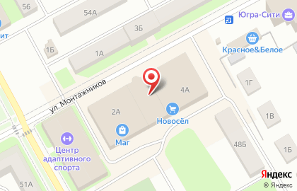 Магазин Монетка на улице Монтажников на карте
