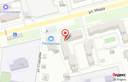 Универсам Пятёрочка на улице Мира на карте
