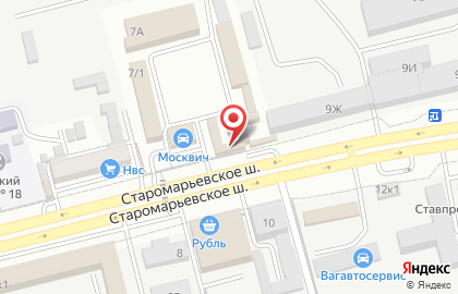 Магазин автоэмалей Став-Колор на Старомарьевском шоссе на карте
