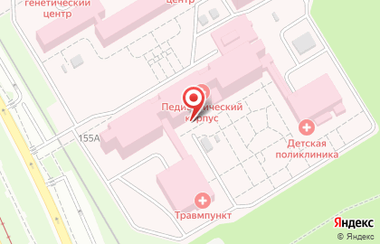 Детская больница в Кировском районе на карте