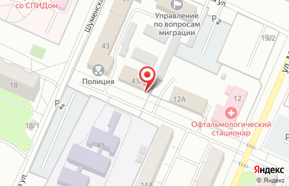 Участковый пункт полиции в Тракторозаводском районе на карте