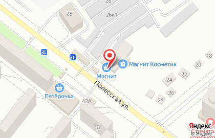 Супермаркет Магнит на Полесской улице на карте
