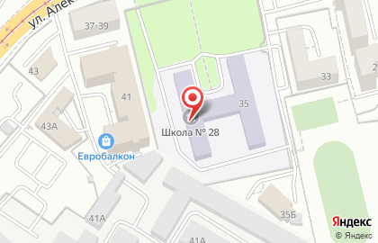 Средняя общеобразовательная школа №28 на улице А.Суворова на карте