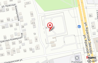 Шапито на улице Красной Звезды на карте