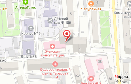 Городская поликлиника №3 на улице Алексея Геращенко на карте
