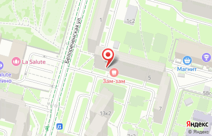 ОДС Жилищник района Люблино на Белореченской улице на карте