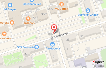 Оператор связи МегаФон на улице Островского на карте