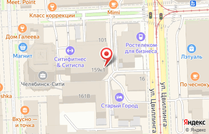 Парковка Челябинск-Сити на карте