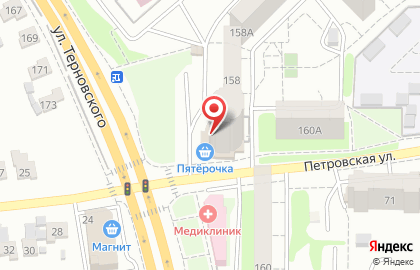 Универсальный магазин на ул. Терновского, 158в на карте