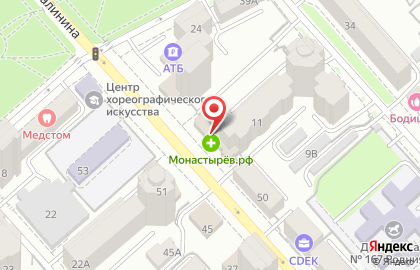Аптека Монастырёв.рф в Центральном районе на карте