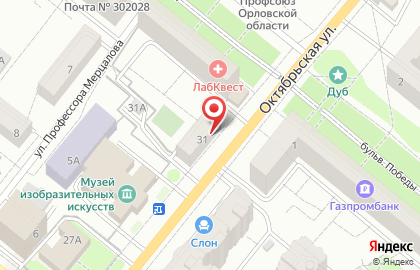 Цветочный салон Алла на Октябрьской улице на карте