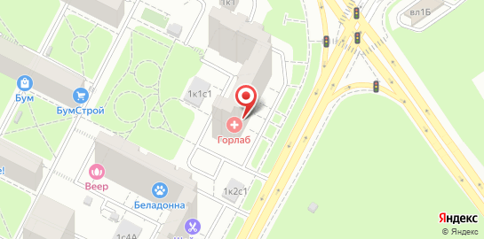 Медицинская лаборатория Горлаб в Очаково-Матвеевском на карте