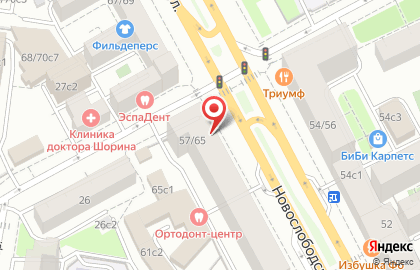 Московский Индустриальный Банк, ОАО на Новослободской на карте