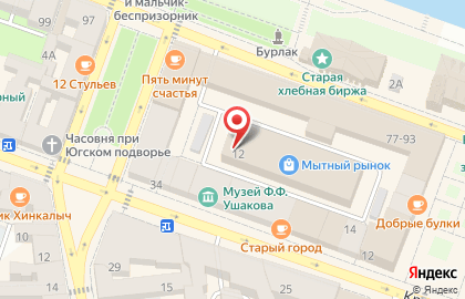 Магазин Мясной двор на Крестовой улице на карте