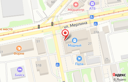 Магазин бытовой техники Ротор на улице Петра Мерлина на карте