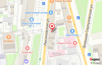 Сервисный центр Про-Сервис на Люсиновской улице на карте