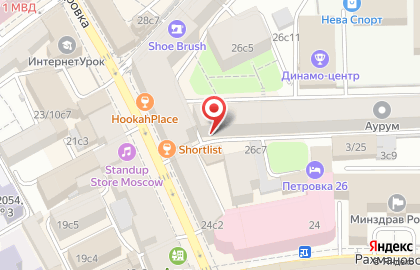 Общественный пункт охраны порядка Центрального административного округа на улице Петровка на карте