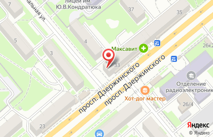 Ресторан Бухта на проспекте Дзержинского на карте