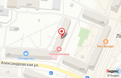 Поликлиника Ломоносовская межрайонная больница им. И.Н. Юдченко на Александровской улице на карте