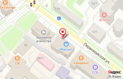 ТЦ Майский на Первомайской улице на карте