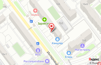 Магазин Авокадо на Интернациональной улице на карте
