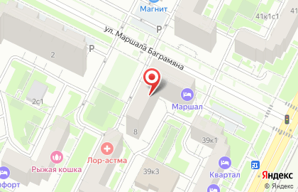Ателье Эталон на улице Маршала Баграмяна на карте
