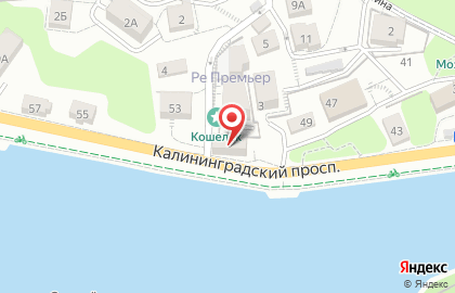 Продуктовый магазин в Калининграде на карте