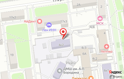 Школа с дошкольным отделением Покровский квартал на улице Артюхиной на карте