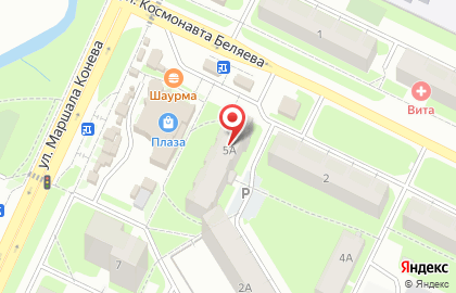 Служба грузоперевозок на улице Маршала Конева на карте