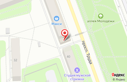 Торгинвест на проспекте Труда на карте