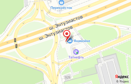 Автомойка Татнефть на шоссе Энтузиастов на карте