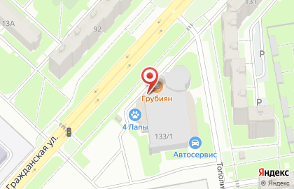 Магазин у дома Бристоль на Гражданской улице на карте