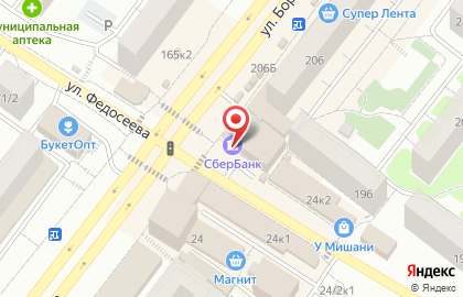 Банкомат СберБанк в Новосибирске на карте