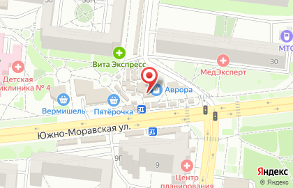 Аптека ФармоГРАД на Южно-Моравской улице на карте