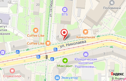 Салон оптики Оптик плюс на улице Николаева на карте