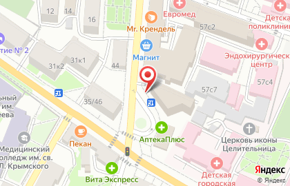 Пункт быстрого питания на улице Луначарского на карте