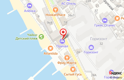 Отель Причал на улице Просвещения на карте
