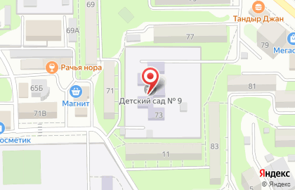 Детский сад №9 общеразвивающего вида на проспекте Ленина на карте