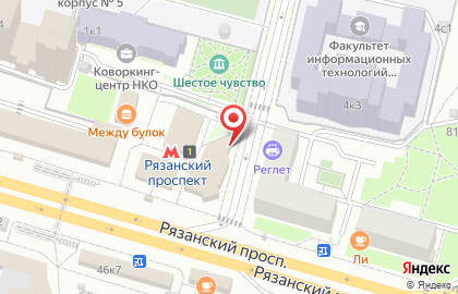 Продуктовый магазин в Москве на карте