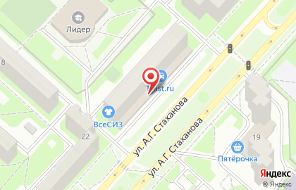 Магазин Красное & Белое на ​Стаханова на карте