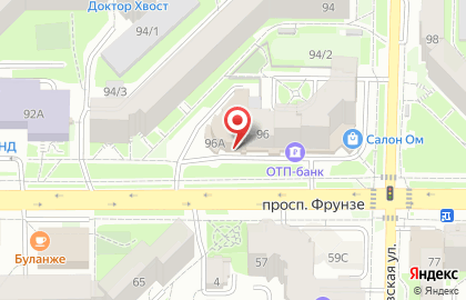 Росгосстрах банк на проспекте Фрунзе, 96а на карте